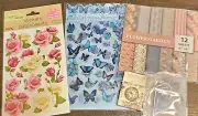 5 PACKS 140+ Pc Bundle Junk Journal Ephemera Paper Stickers Scrapbook Cards Tags