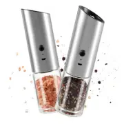 Electric Salt and Pepper Grinder Set Rechargeable with LED Light USB Automatic G
