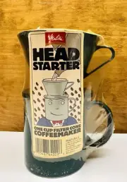 Vintage 1989 Melitta Head Starter One Cup Filter Cone Coffee Maker (New)