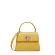 FURLA 1927 Women Leather Top Handle Mini Handbag - Yellow