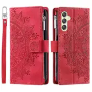 Phone Case for Samsung Galaxy S23 FE,Wallet Stand Shell Multiple Card Slots Imprinted Cover