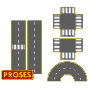 Bachmann 39124 Asphalt Road Set UV-Printed PVC HO Scale
