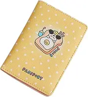 [FRCOLOR] Travel Passport Wallet Lightweight PU Card Holder Organizer for Travel Office School Durable Passport Protector with Multi Card Slots Present for Travelers