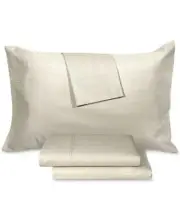 AQ Textiles Ultra Lux Thin Stripe 1200-Thread Count 4-Pc Queen Tan Sheet Set