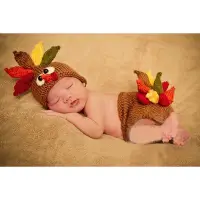 在飛比找Yahoo!奇摩拍賣優惠-『寶寶寫真』火雞有趣套裝 新生兒攝影 拍攝道具 滿月寶寫真 