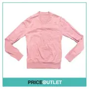Comme des Garçons - Mens Dusty Pink V Neck Knit Jumper - Size M - BRAND NEW WITH