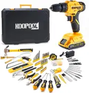 Tool Box Set: Cordless 21V Power Drill Tool Kit with Battery, Electric Drill Dri