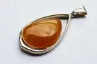 Baltic Amber Butterscotch Pendant Natural Untreated Teardrop Jewelry 2.35" 17.5
