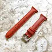 Orange Color Slim Elegant Soft Leather Band Strap for Fitbit Versa 3 4 Sense 2