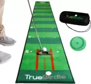 Indoor Putting Mat with Putt Alignment Training Aid, Golf Putting Green with Sil