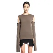 [RICK OWENS] Porterville cut-out sweater Grey