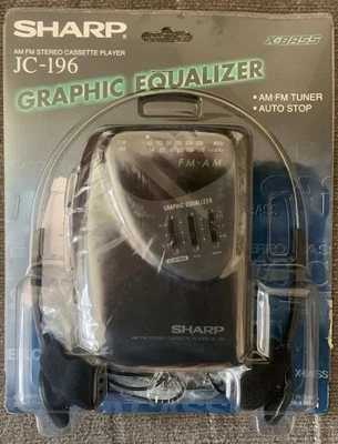 Sharp FM/AM Stereo Cassette Player Walkman JC-196: BRAND NEW & NEVER USED!