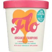 Flo Organic Tampons With Applicators Regular & Super 14 Counts