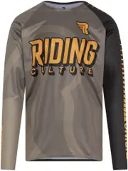 Riding Culture Sender 3.1 Long Sleeve Cycling Jersey, grey-yellow, Size S for Men Grey Yellow