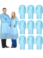 Medical Dental Isolation Gown Closed 2 Tie Back Disposable Lot of 75 PPE
