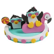 Fun Express 3D Animals Floating in a Pool Foam Craft Kit - 6" x 3 1/4", Makes 12
