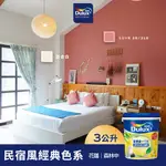 【DULUX得利】A986 全效合一竹炭乳膠漆 民宿風精選色系-森林中 電腦調色（3公升裝）｜客製化調色漆