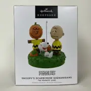 Hallmark Peanut Snoopys Scarecrow Shenanigans Charlie Brown Halloween Ornament