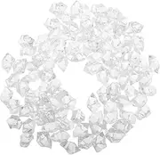 MUCKLILY Realistic Artificial Ice Cubes 200 Pack Reusable Plastic Ice Rocks for Fish Tank Vase and Home Decor
