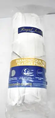 Royal Luxe Diamond Quilted Feather Pillow Standard Queen 42oz 18" x 26"