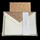 Sealed Vintage CRANE’S 10 Envelope And 10 Note Card Set Gold Green & Copper