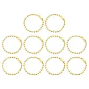 50pcs Ball Beads Chain 4 Inch 2.4mm Dia Metal Ball Connector Clasp, Gold