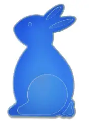 Easter bunny Shaped Plastic Large Container Clear Lid “18, New