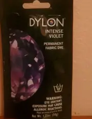 DYLON Intense Violet Permanent Fabric Dye Powder 1.75oz (50g) Tie-Dye Coloring