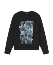 We11done Graphic Printed Crewneck Sweatshirt S,XL,XS,L,M Black