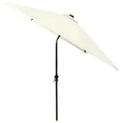 Outdoor Umbrella With LED Lights 2x3m Tilt Crank System Foldable Patio Parasol