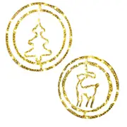 2Pcs Christmas LED Decoration Lights Battery Operated Double Ring LED String Christmas Decoration