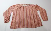 Market & Spruce Girls Challis Button Front Woven Top BL1 Coral US: 12-14 (Large)