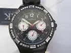 ANNE KLEIN WOMEN'S CHRONO WATCH BLACK ORIGINAL JAPAN 10/8377BKBK NEW