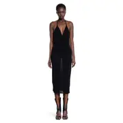 [RICK OWENS] Hollywood Draped Dress Black