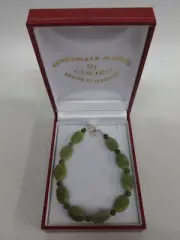 GENUINE Connemara Marble Beaded Wire Bracelet Guaranteed Irish M
