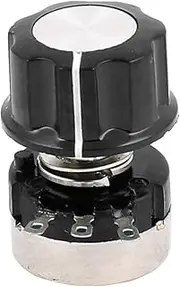 Aexit 1K (Control electrical) ohm Carbon Potentiometer 6mm Round Shaft Rotary Taper RV24YN20S B102 (53ry871qf362) w Knob