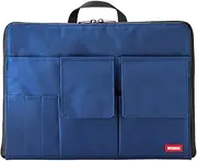 LIHIT LAB Laptop Sleeve with Storage Pockets (Bag-in-Bag), Wide, A4, 1.2 x 13.8 x 10 Inches, Blue (A7559-11)
