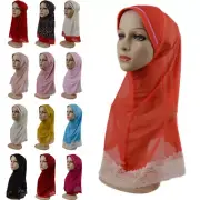 One Piece Amira Instant Hijab Jersey Scarf Muslim Kids Girls Head Wrap Cap 6-12Y