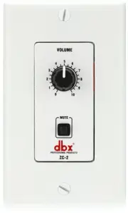 dbx ZC2 Wall-mounted Zone Controller - Volume Knob & Mute Button