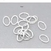100x Silver Plated Alloy Oval Open Jump Rings 5.5x4x0.7mm Craft(B10861)