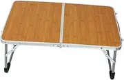 Anneome 1pc Folding Mobile Table Bedroom Folding Desk Foldable Bed Desk Foldable Picnic Table Wood