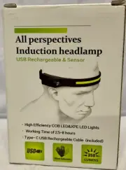 NEW! All perspectives Induction Headlamp, USB, Sensor, LED, Rechargeable