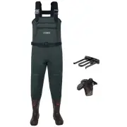 Neoprene Fishing Chest Waders for Men with Boots Cleated Bootfoot Waterproof ...