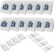 12X Vacuum Cleaner Bag Compatible with Miele 9922750 9917730 10408410 10455000 10123210 S2 S5 S8 S5210 S5211 S8310 Classic C1 Complete C2 Complete C3 HyClean 3D GN Efficiency Dustbags