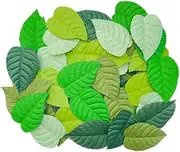 RATREE 888 Mulberry Paper Hydrangeas Leaves 70x50mm Mulberry Paper Leaves Scrapbooking Wedding DIY Craft Supplies Card Artificial Leave 50 Pcs (Mixed Green Hydrangeas Leaves)