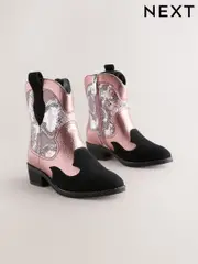 Pink Snake Print Western Ankle Boots (AM8620) | $79 - $94