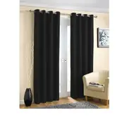Pair of Blockout Plain Eyelet Curtains 140 x 223 cm