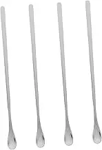 CIYODO 1 Set 4 Pcs Long Handle Mixing Spoon Stainless Spoons Mirror Polished for Mixing Drinks and Smooth Edge for Home and Bar Use