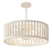 Ceiling Fans with Lights and Remote, Caged Ceiling Fan with Handcrafted Beaded