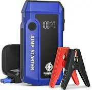 3000A Car Battery Jump Starter Power Bank, 12V Portable Car Jump Starter with USB Quick Charge 3.0, Battery Charger Power Bank Up to 8.0L Gas & 6.0L Diesel Engines, LCD Torch